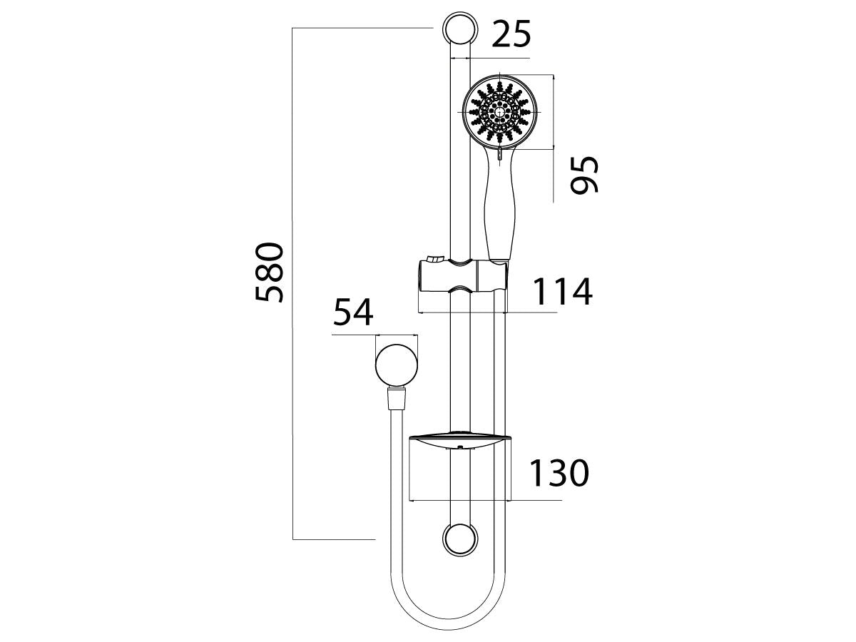 Posh Bristol Rail Shower 7F CP (3*)