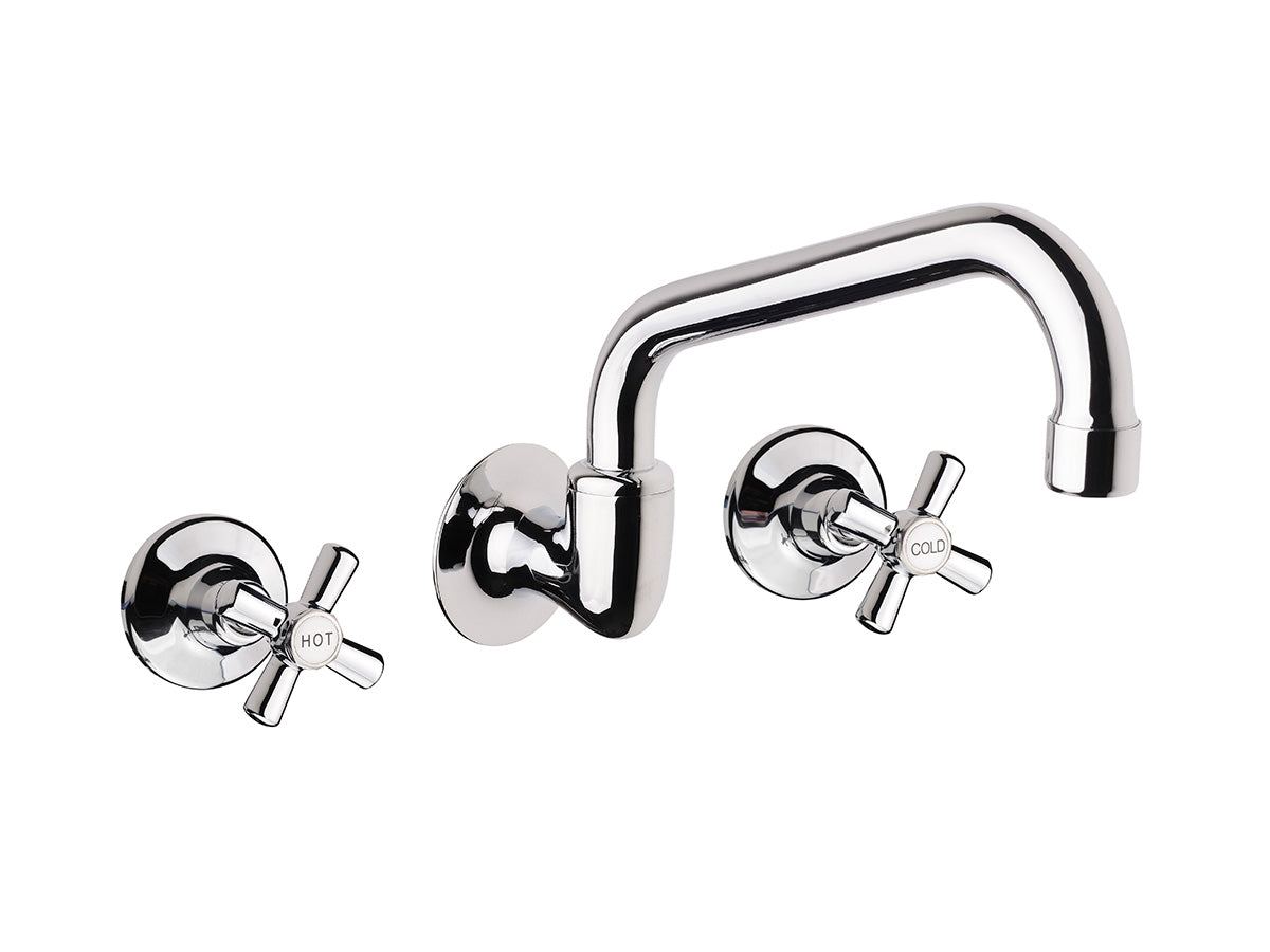 Base/Bristol Wall Sink Set Chrome (4*)