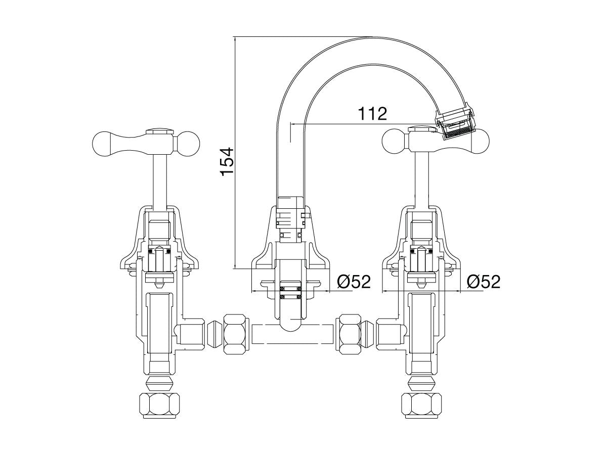 Bristol Lever Basin Set 1/4 CD C/P (4*)