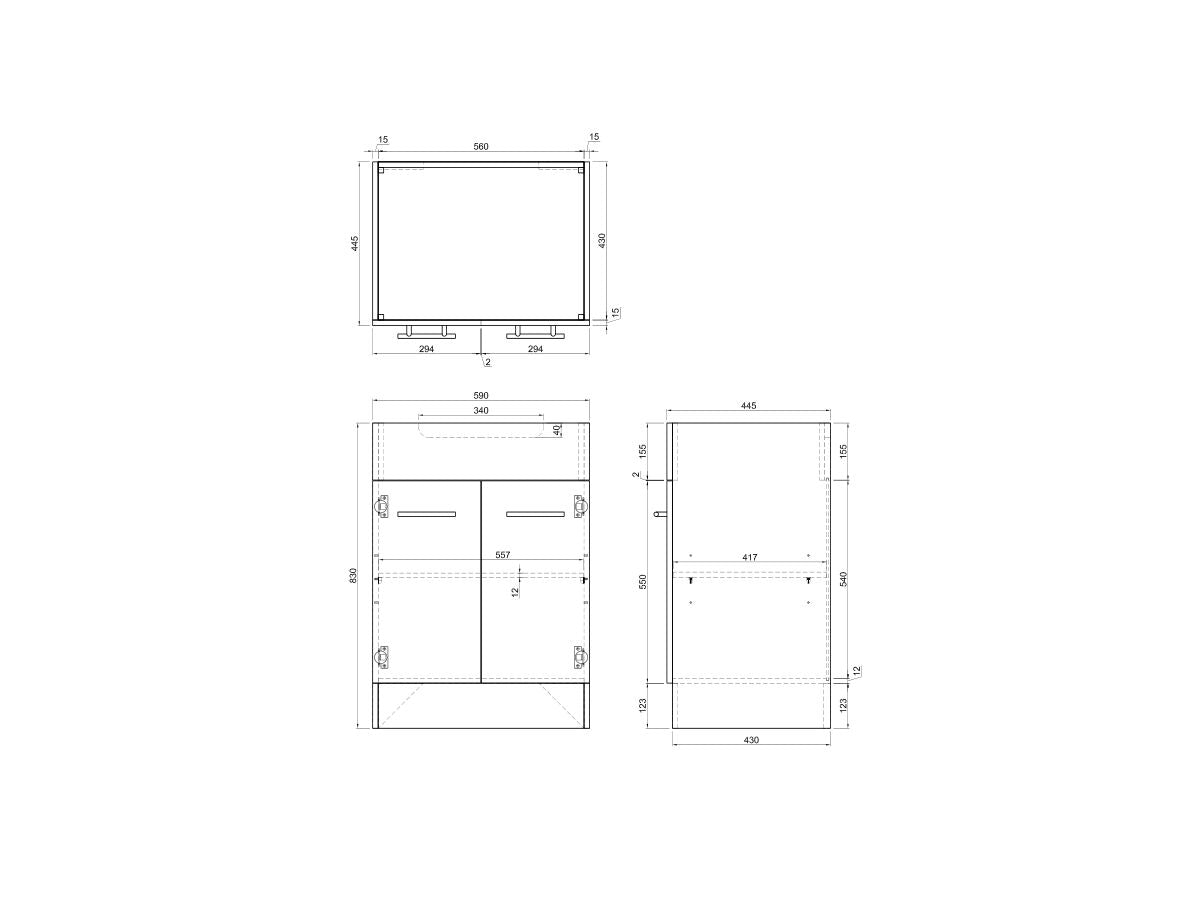 Bristol Mk2 Vanity W/Kick CB 1th 600