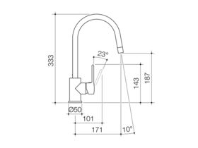 Caroma Cirrus Sink Mixer Tap Chrome (4 Star)