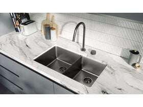 Memo Zenna 1 3/4 Bowl Sink Stainless Steel Nanoplated Gunmetal