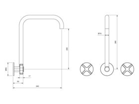 Milli Exo Wall Sink Set Matte Black (4 Star)