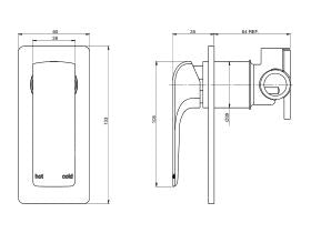 Milli Glance Shower / Bath Mixer Tap Chrome