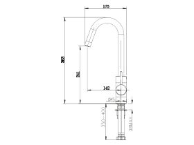 Mizu Drift MK2 Gooseneck Sink Mixer Tap Chrome (4 Star)