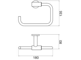 Mizu Drift Square Guest Towel Holder Chrome