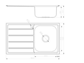 Posh Solus MK3 Single Bowl Inset Sink, 1 Taphole, Right Hand Bowl Stainless Steel