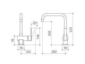 Caroma Saracom Sink Mixer Tap Chrome (4 Star)