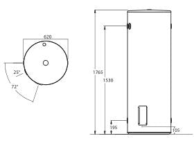 Thermann 315L 3.6kW Single Element Electric Hot Water System