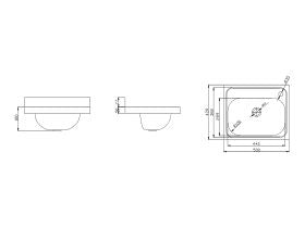 Wolfen Wall Hand Basin Stainless Steel 500x420mm Right Hand 1 Tap Hole (Less Wall Bracket)