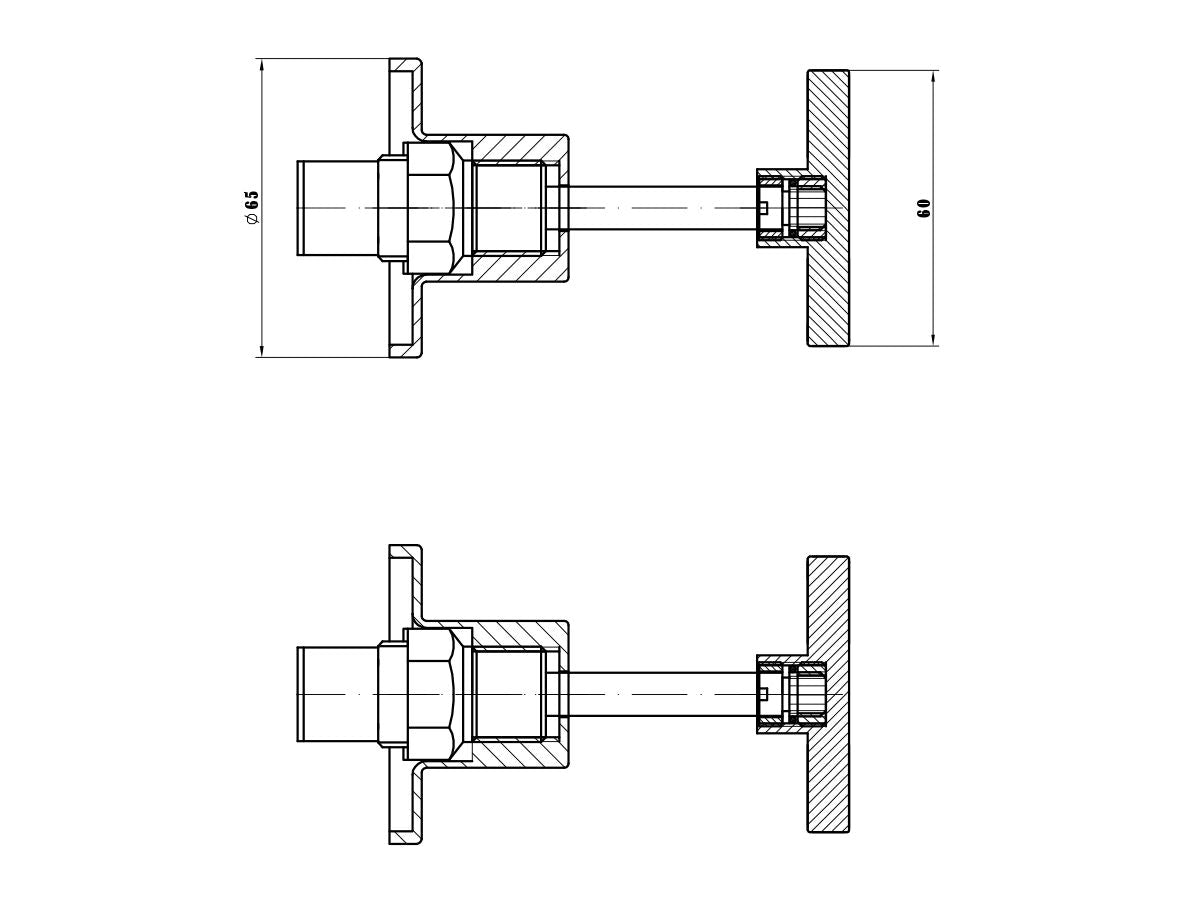 Posh Solus Wall Top Assy Chrome (Pr)